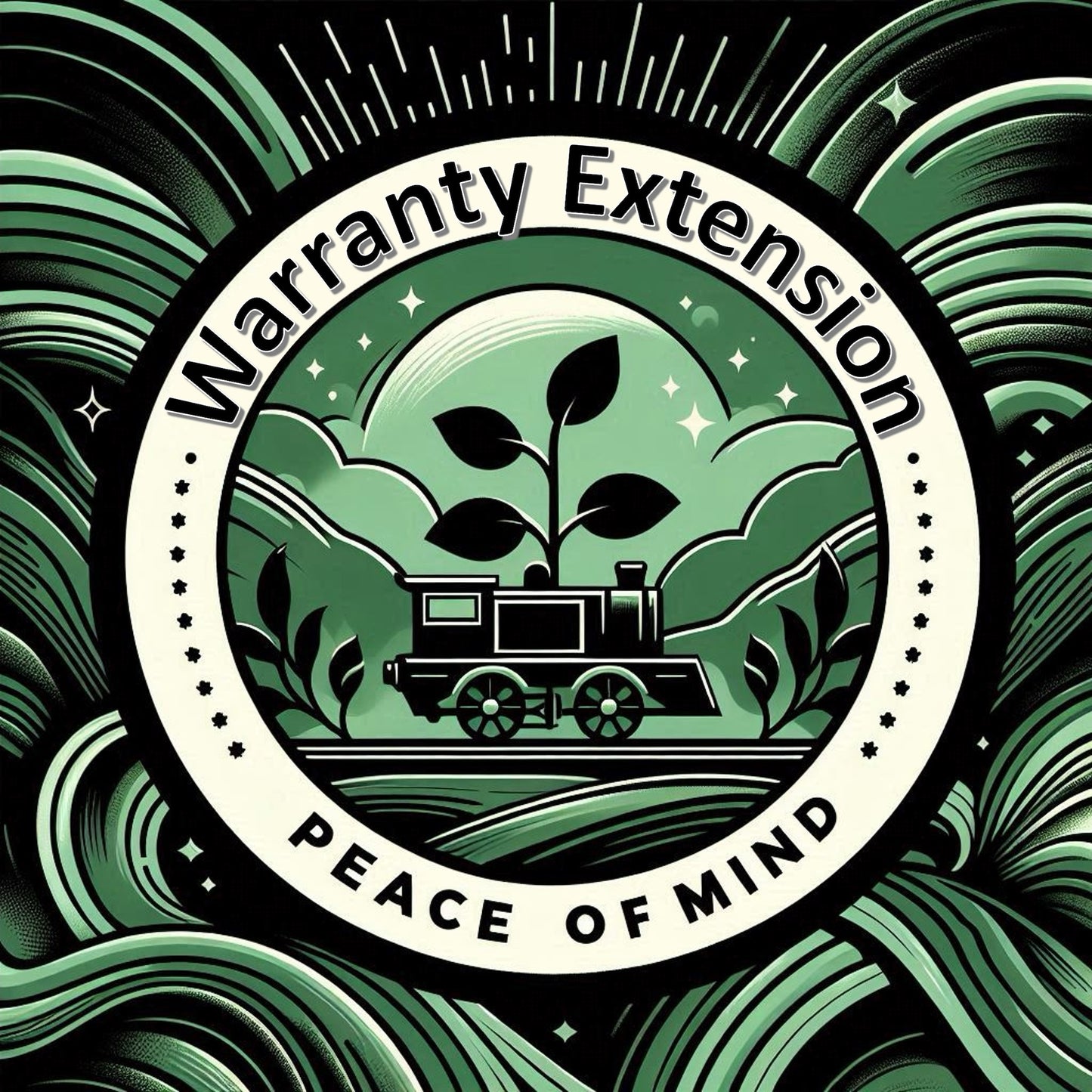 Image showing the words "Warranty Extension" and "Peace of Mind" for the warrnty extension customers can buy within the 30 days of purchase of a product with the standard 18 months warranty.