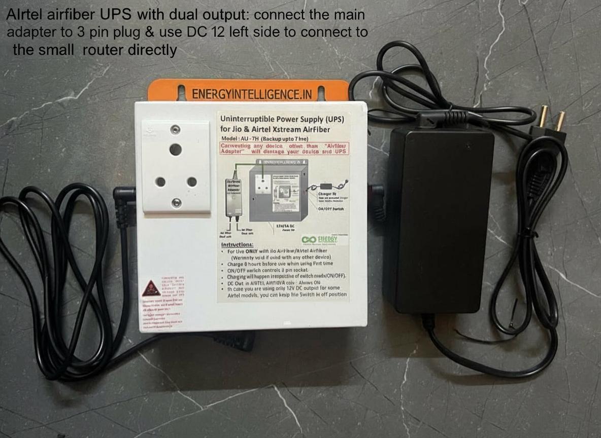 Jio AirFiber, Airtel Airfiber UPS - 7hrs, up to 36 months Warranty, Un-Interrupted Power Backup