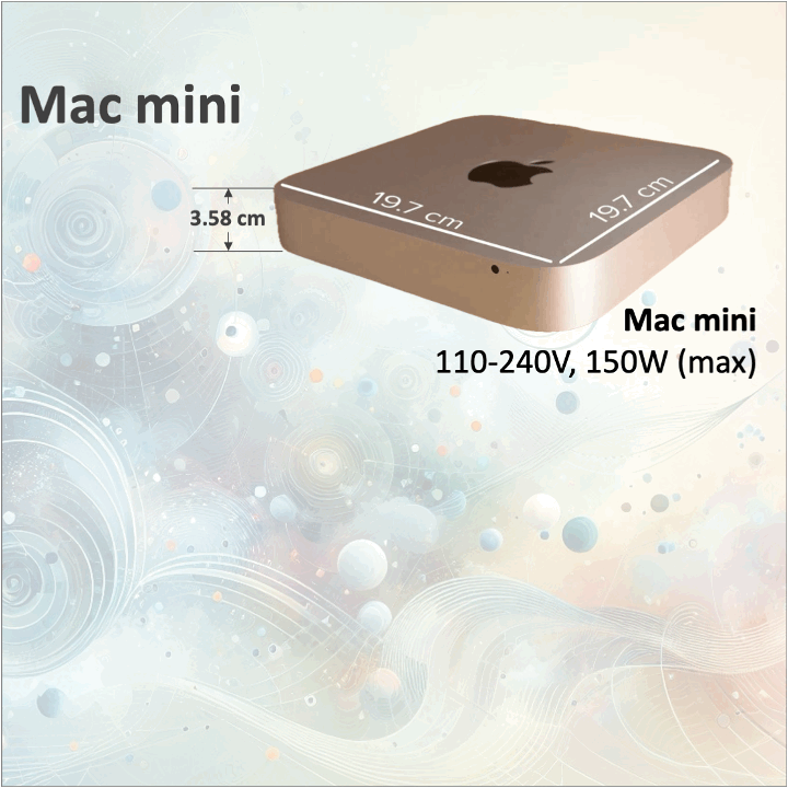 Image showing how Energy Intelligence Shakti Series Power Station can be used for running Mac mini un-interrupted