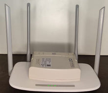 Load image into Gallery viewer, Energy Intelligence Router UPS on top of a high power gaming router for size comparison
