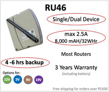 Load image into Gallery viewer, 4 - 6  Hours Backup UPS for WiFi Routers
