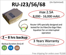 Load image into Gallery viewer, WiFI Router UPS for Jio Fiber-RU-J23/56/68
