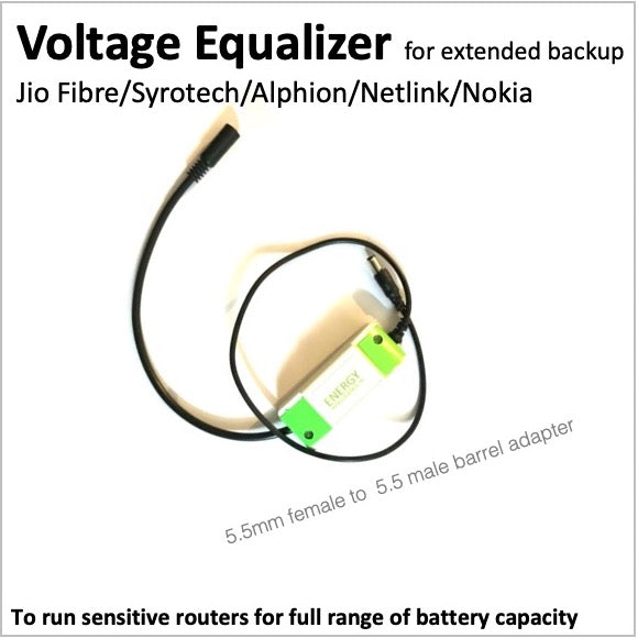 Voltage Equalizer for extended backup for JIO Fibre